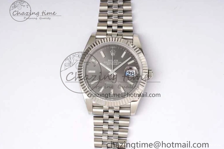 MiroTime 0314 Trendsetting DateJust 41 126334 ZF 1:1 Best Edition 904L Steel Gray Dial Stick Marker on Jubilee Bracelet A 2372
